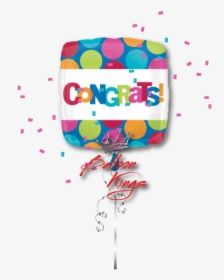 Cabana Dots Congratulations Dessert Plates - Balloon, HD Png Download, Transparent PNG