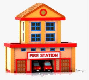 Fire Station Firefighter Clipart Transparent Clip Art - Fire Station Clip Art, HD Png Download, Transparent PNG