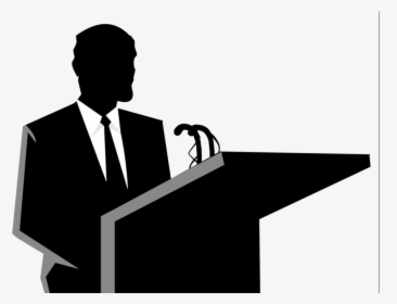 Debate Silhouette Clipart Debate Silhouette Clip Art - Person Speaking At Podium, HD Png Download, Transparent PNG