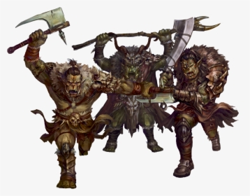 Three Orcs With Weapons Drawn - Illustration, HD Png Download, Transparent PNG