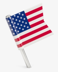 Square Flag Pin - Usa Flag Pin Icon, HD Png Download, Transparent PNG