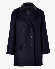 Tara Jarmon Navy Blue Wool Blend Pea Coat - Overcoat, HD Png Download, Transparent PNG
