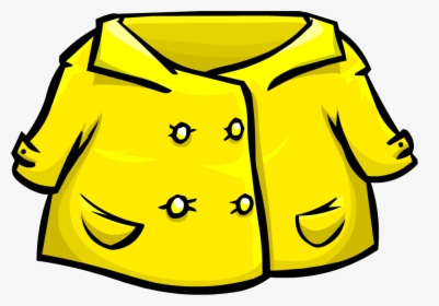 Coat Clipart Yellow Raincoat - Yellow Raincoat Clipart, HD Png Download, Transparent PNG