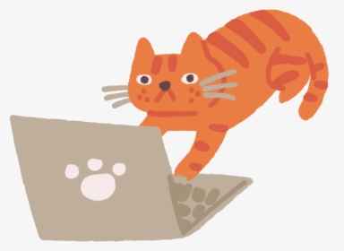 Working Cat Illustration, HD Png Download, Transparent PNG