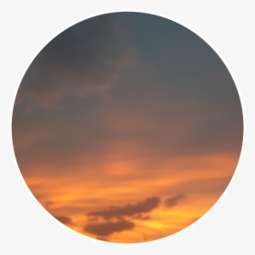 #aesthetic #grunge #clouds #orange #blue #circle #sky - Circle, HD Png Download, Transparent PNG