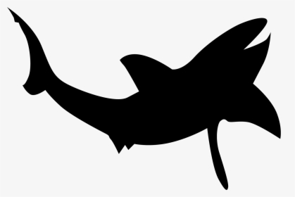 Banner Transparent Stock Shark Silhouette Clip Art - Whale Silhouette Cartoon Shark, HD Png Download, Transparent PNG