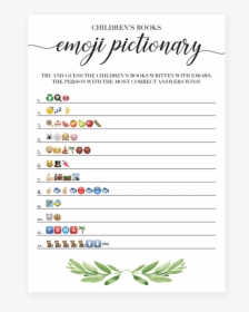 Emoji Pictionary Baby Shower Free Printable, HD Png Download, Transparent PNG
