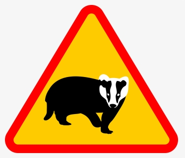 Road Sign, Note, Badger, Sign, Warning, Marking - Badger Warning Sign, HD Png Download, Transparent PNG