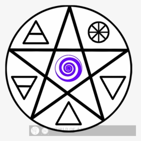 Transparent Spell Circle Png - Star With Circle, Png Download, Transparent PNG