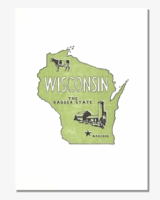 Wisconsin State Print - Map, HD Png Download, Transparent PNG