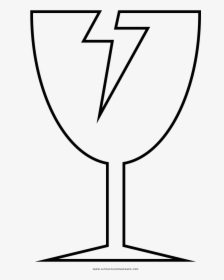 Broken Glass Coloring Page - Wine Glass, HD Png Download, Transparent PNG