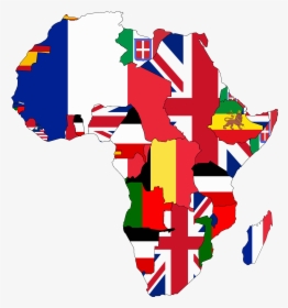 Flag Map Of Colonial Africa - Africa Colonization Map Flags, HD Png Download, Transparent PNG