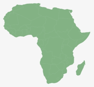 Map Of Africa With Countries In Cylindrical Equal Area - Map Of Africa With Kenya Highlighted, HD Png Download, Transparent PNG
