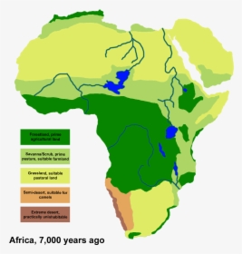 Africa Climate 7000bp - Savanna Biome Africa Map, HD Png Download, Transparent PNG