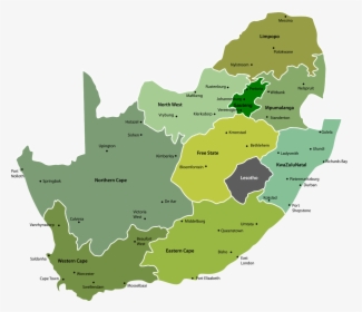 South Africa Map - High Resolution Map Of South Africa Provinces, HD Png Download, Transparent PNG
