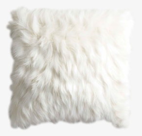 Fur White Pillow Png - Oversized Ivory Faux Fur Eyelash Pillow, Transparent Png, Transparent PNG