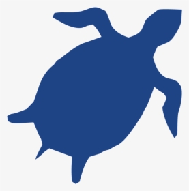 Sea Turtle Cobalt Blue Silhouette Clip Art - Turtle Silhouette Blue Png, Transparent Png, Transparent PNG
