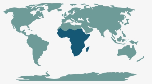 Map Of Sub-saharan Africa - World Map Continents Png, Transparent Png, Transparent PNG