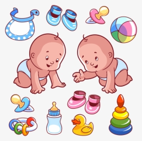 Infant Cartoon Illustration - Toddler Items, HD Png Download, Transparent PNG
