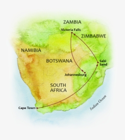 The Jewels Of Southern Africa Map - Map, HD Png Download, Transparent PNG