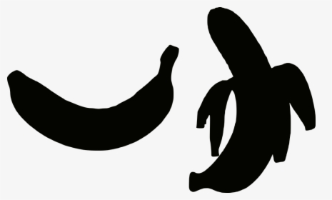 Banana, Silhouette, Delicious, Eatable, Eating, Food - Banana Silhouette Png, Transparent Png, Transparent PNG