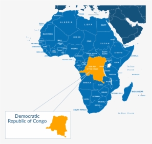 Congo Africa Map - Afrika Blindkarta, HD Png Download, Transparent PNG