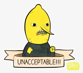 Adventure Time Funny, Adventure Time Tattoo, Adventure - Lemon Unacceptable Adventure Time, HD Png Download, Transparent PNG