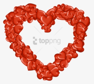 Free Png Download Heart Made Of Hearts Png Images Background - Corazon De Corazones Png, Transparent Png, Transparent PNG