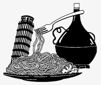 Italian Clipart Cuisine Italian - Italian Cuisine Black And White, HD Png Download, Transparent PNG