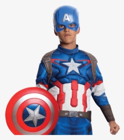 Boys Age Of Ultron Deluxe Captain America Costume - Boy Captain America Costume, HD Png Download, Transparent PNG