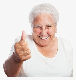 Grandma Png Picture - Old Woman Thumbs Up, Transparent Png, Transparent PNG