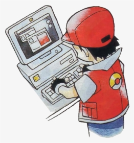 629kib, 592x632, Red On Computer - Ken Sugimori Pokemon Red, HD Png Download, Transparent PNG