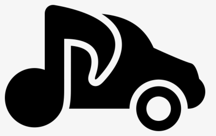 Music Note Over A Half Black Car - Cars Music Logo Png, Transparent Png, Transparent PNG