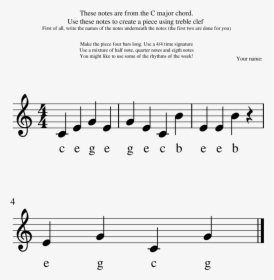 4 4 In Piano Notes, HD Png Download, Transparent PNG