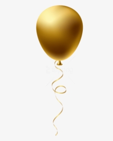Balloon,yellow,clip Art,illustration,party Supply,smile - Gold Balloons Clip Art, HD Png Download, Transparent PNG