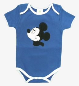 Disney Baby Mickey Mouse Bodysuit Blue   Title Disney - Cartoon, HD Png Download, Transparent PNG