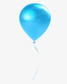 Single Balloon Png - Transparent Background Blue Balloons, Png Download, Transparent PNG