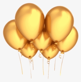 Balloon Vector Gold - Transparent Background Golden Balloons Png, Png Download, Transparent PNG