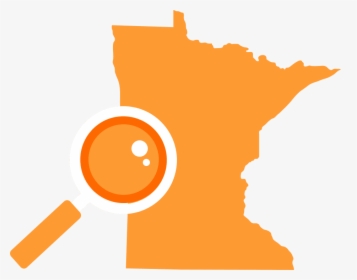 State Of Minnesota With Search Magnifying Glass - Minnesota State, HD Png Download, Transparent PNG