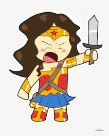 Go To Image - Chibi Wonder Woman Transparent, HD Png Download, Transparent PNG