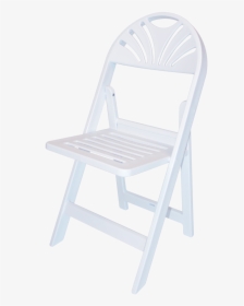 Rhino White Slatted Resin Fan Back Folding Chair - Folding Chair, HD Png Download, Transparent PNG