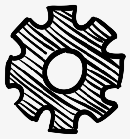 Cogwheel Hand Drawn Tool - Icon Tools Hand Drawn, HD Png Download, Transparent PNG