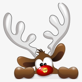 Rudolph Reindeer Santa Claus Christmas Clip Art - Christmas Reindeer Png, Transparent Png, Transparent PNG