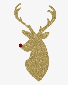 Reindeer Silhouette Rudolph Red Deer - Deer Vinyl Decal, HD Png Download, Transparent PNG