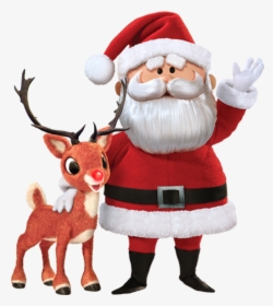 Santa Claus & Rudolph The Red Nosed Reindeer Https - Santa Rudolph The Red Nosed Reindeer, HD Png Download, Transparent PNG