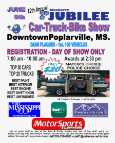June 8 12th Annual Blueberry Jubilee Car Truck Bike - Mississippi, HD Png Download, Transparent PNG
