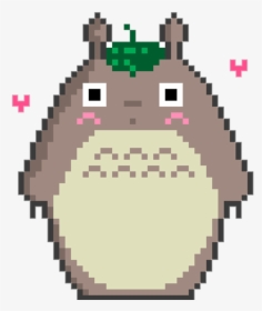 Totoro Pixel Girl Studioghibli Kawaii Kawai Tumblr - Pixel Art Hama Totoro, HD Png Download, Transparent PNG