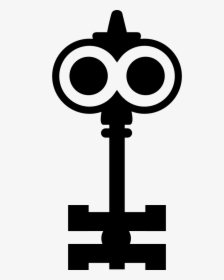 Key Design Like A Cartoons Character With Big Eyes - Icon, HD Png Download, Transparent PNG