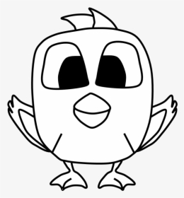 Transparent Cartoon Duck Png - Cartoon Animal Black And White, Png Download, Transparent PNG