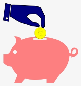 Bank, Coin, Money, Pig, Piggy, Savings - Piggy Bank Coin Clipart, HD Png Download, Transparent PNG